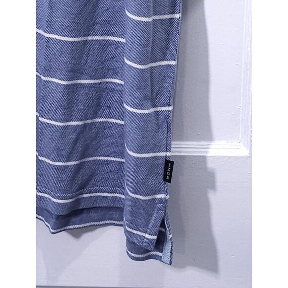 Izod Blue Striped Men's Polo Shirt Large New With Tags - Picture 6 of 9